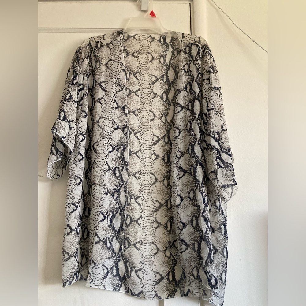 Snake Print Kimono Cardigan
